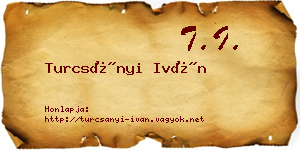 Turcsányi Iván névjegykártya