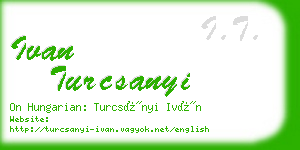 ivan turcsanyi business card